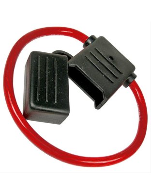 Maxi Fuse Holder 12&quot; 8ga Red Wire 60 AMP (No Fuse) 1 pc | Part Number: 0969C