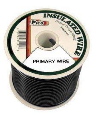 8 AWG Black Primary Wire Copper Stranded Conductor With PVC Jacket  50ft Spool | Part Number: 81083S