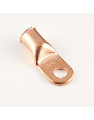 2/0 AWG Solid Copper Closed End Tubular 3/8&quot; Ring Solder or Crimp - 15 Pack| Part Number: 4539C