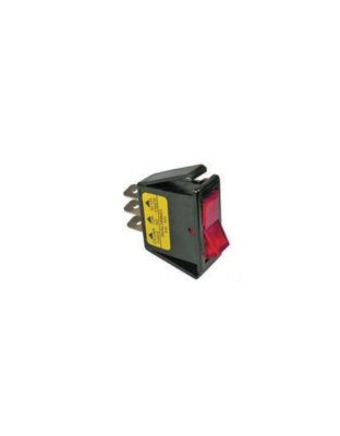 On-Off Rocker Illuminated Red Switch SPST Plastic Body 1/4&quot; Tabs 12V 16A| Part Number: 5530PT