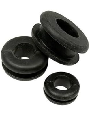 Grommet ID 1/4&quot; Panel ID 3/8&quot; Groove Width 1/16&quot; Flexible Oil Resistant  - 15 Pack | Part Number: 6117D