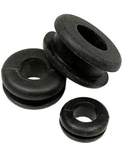 Grommet ID 3/8&quot; Panel ID 1/2&quot; Groove Width 1/16&quot; Flexible Oil Resistant - 10 pcs  | Part Number: 6119D