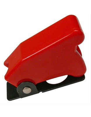 Red Switch Cover For Most On-Off Bat Style Toggle Switches Spring Loaded | Part Number: 5568C