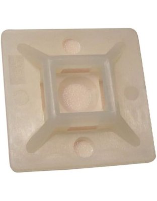 Adhesive Backed Tie Wrap Mounts 4-Way Insertion 1/4 Mt Hole 1-1/8&quot; Square - 4 pack| Part Number: 7095D