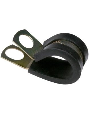 2&quot; ID Rubber Insulated Steel Clamp 3/8&quot; Mount Hole - 2 pack | Part Number: 7525C