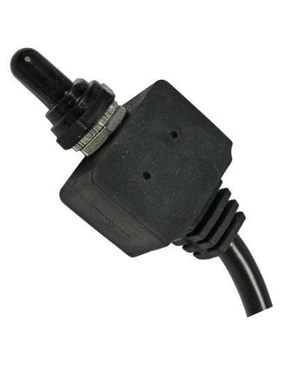 Waterproof Momentary On-Off-Momentary On Toggle 1/2&quot; Hole 3 16ga Lead 12V 25A | Part Number: 5589C