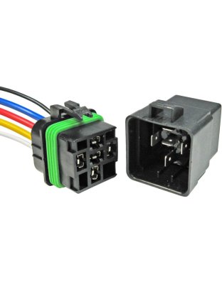 Waterproof Relay &amp; Pigtail 5 Pin SPDT w/Resistor &amp; Bracket 12V 30-40 Amp - 1 pack | Part Number: 5593C