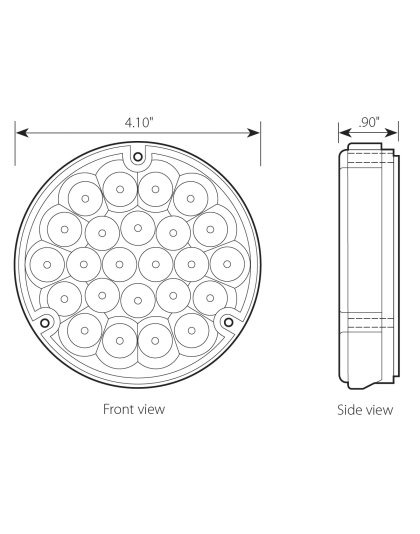 4&quot; Pearl LED Load Light Blue Light Clear Lens | Part Number : 76157