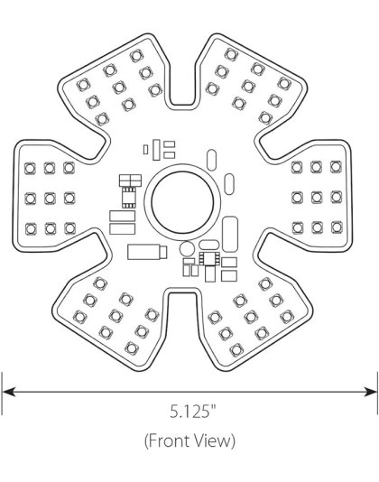 Amber 54 LED Hex A/C Light Dual | Part Number : 81775