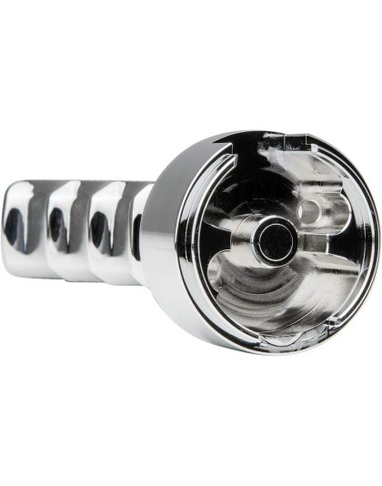 Chrome Aluminum Straight Grip with Lines Gearshift Knob | Part Number : 93481