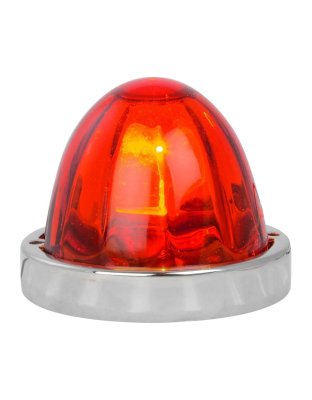 Red Watermelon Light With Glass Lens Flush Mount 1 Wire | Part Number : 79756