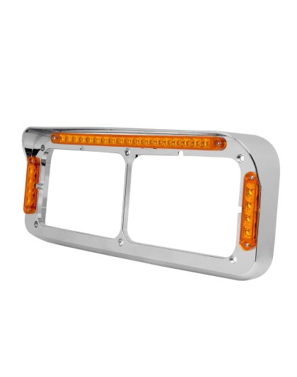 26 Amber LED Rectangular Headlight Bezel | Part Number: 87592