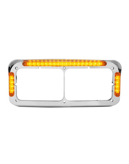 26 Amber LED Rectangular Headlight Bezel | Part Number: 87592