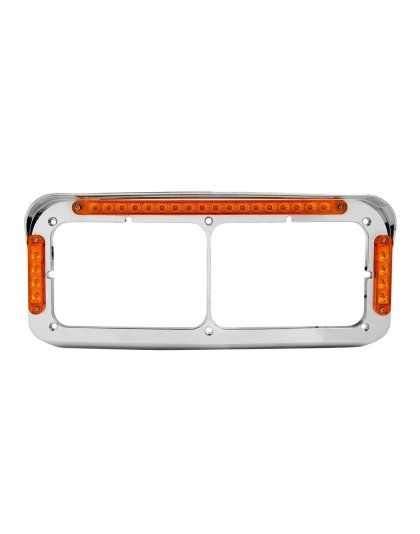 26 Amber LED Rectangular Headlight Bezel | Part Number: 87592