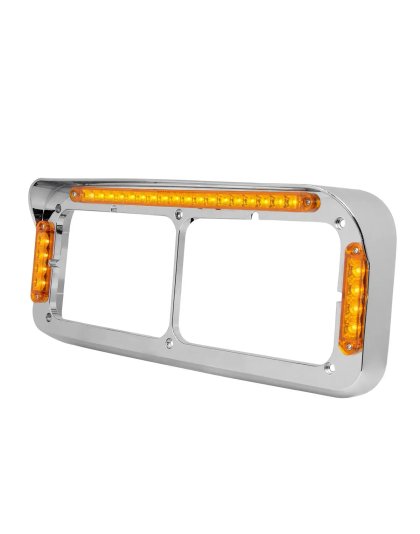 26 Amber LED Rectangular Headlight Bezel | Part Number: 87592