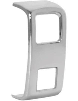 Chrome Rocker Switch Cover with 2-Square Openings for Kenworth | Part Number: 66998