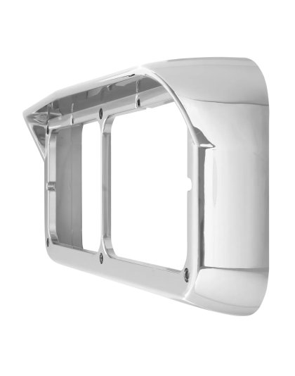 Dual Rectangular Headlight Bezel with Visor | Part Number: 87590