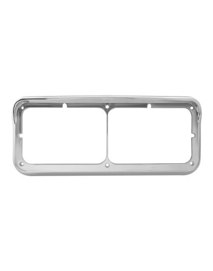 Dual Rectangular Headlight Bezel with Visor | Part Number: 87590