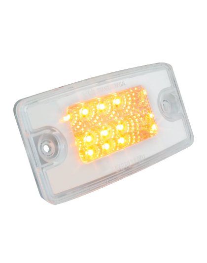 Freightliner Spyder 8 LED Amber LED Cab Light with Clear Lens | Part Number: 76321