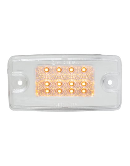 Freightliner Spyder 8 LED Amber LED Cab Light with Clear Lens | Part Number: 76321