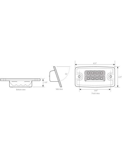 Freightliner Spyder 8 LED Amber LED Cab Light with Clear Lens | Part Number: 76321