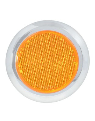 2 1/8&quot; Stick On Amber Reflector | Part Number: 80831