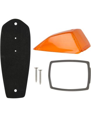 Rectangular Amber Glass Lens Kit for Cab Marker Light| Part Number: 81318