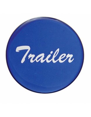 &quot;Trailer&quot; Glossy Air Valve Knob Sticker Only - Blue | Part Number: 23229-1B