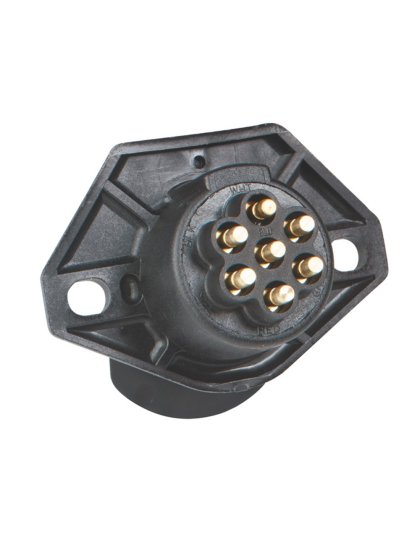 7 Pin Socket 2 Hole Mount | Part Number: 16-722