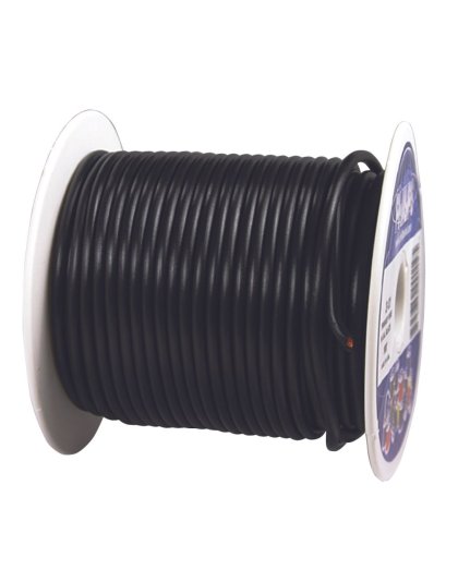 12G Black Primary Wire - 100' Spool | Part Number: 2-131