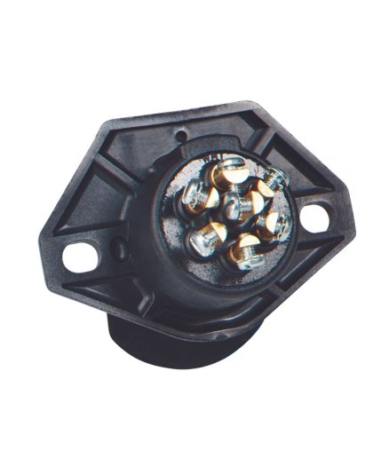 7 Pin Socket 2 Hole Mount | Part Number: 16-722