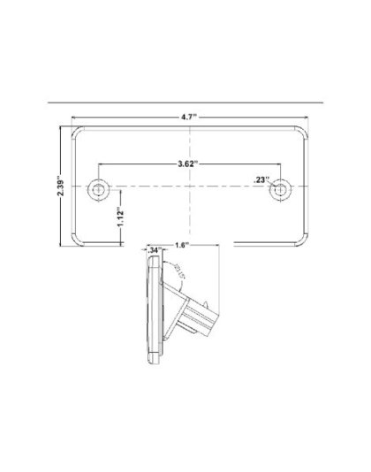 Freightliner Rectangular Cab Marker LED Light | Part Number: HD47004YSD