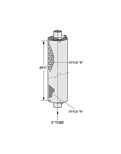 360* 10&quot; S/S Muffler Guard Slots | Part Number: 82E-101248SP