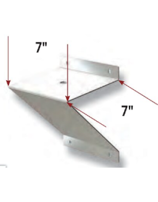 7&quot;Z Bracket For Cab Mounted Strobe | Part Number: 10845