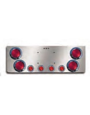 Stainless Steel Center Box Holes Only (Lights Not Included) | Part Number: 10636-10