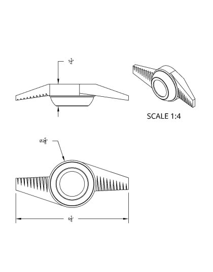 Chrome 2 Wing Hub Spinner | Part Number: 10724