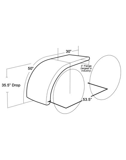 430 Stainless Steel Half Tandem Fender | Part Number: BA510HT