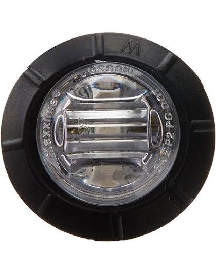 Amber 3/4&quot; Round LED Clear Lens Combination Clearance Marker Light | Part Number: ‎M09300YCL