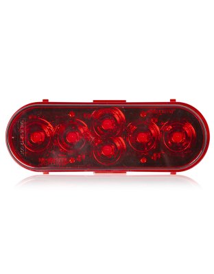 6&quot; LED Red Oval Stop/Tail/Turn Max Heat Lens | Part Number: M63348R-MH