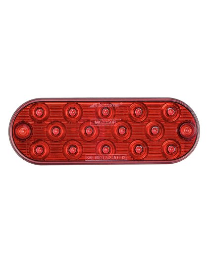 6&quot; Oval Red STT Thin Profile Surface or Grommet Mount | Part Number: M63350R