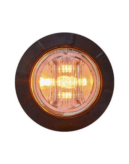 1.25&quot; Round P2/P3/PC2 Clearance Marker Amber Clear Lens | Part Number: M09400YCL