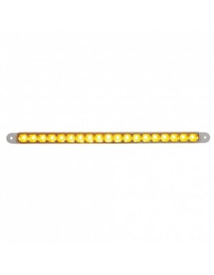 19 LED 12&quot; Reflector Turn Signal Light Bar - Amber LED/Clear Lens | Part Number: 39775