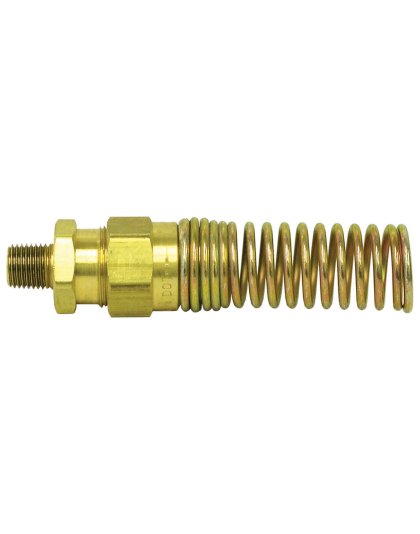 Hose Fitting with Spring Guard 3/8&quot;-1/2&quot; Thread| Part Number: 104