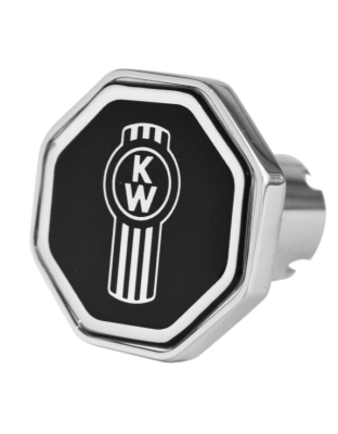 Kenworth Logo Octagon Knob Black 190 | Part Number: CK-KW1-O-6090