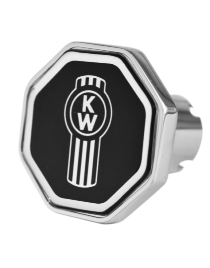 Kenworth Logo Octagon Knob Black 190 | Part Number: CK-KW1-O-6090