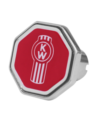 Kenworth Logo Octagon Knob Red 440 | Part Number: CK-KW1-O-6340