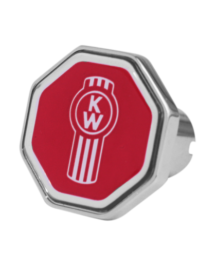 Kenworth Logo Octagon Knob Red 440 | Part Number: CK-KW1-O-6340