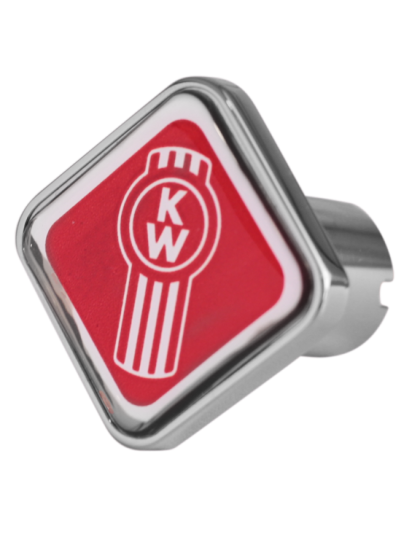 Kenworth Logo Square Knob Red 440 | Part Number: CK-KW1-S-6340