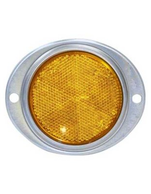 Amber Reflector Low Profile Lip 2Hol | Part Number: B472A