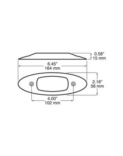 Amber LED Oblong Tunnel Light | Part Number: M179A